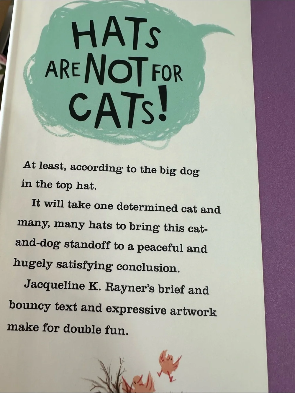 Hats Are Not For Cats! - Cat Picture Book (White/Turquoise)